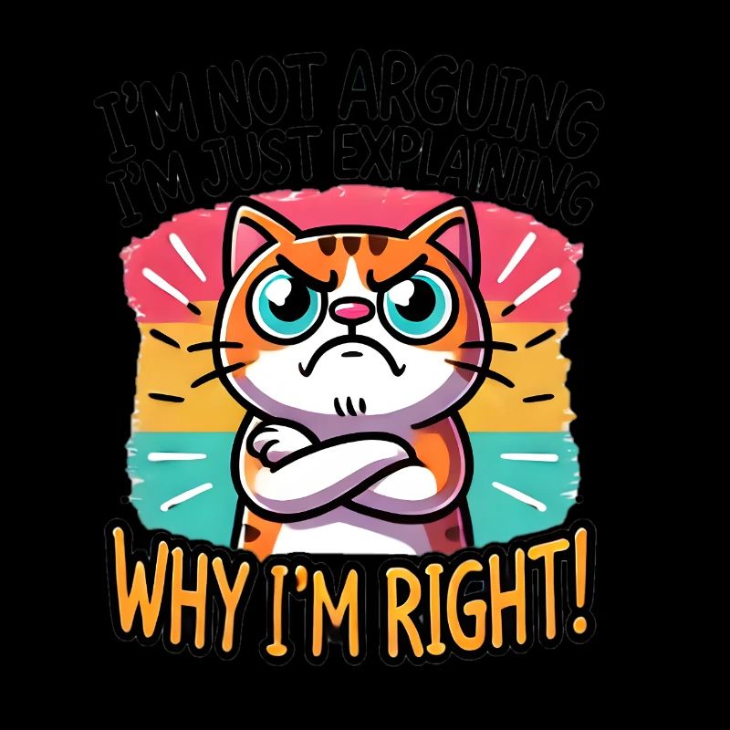 Annoyed cat – I'm right! 😼