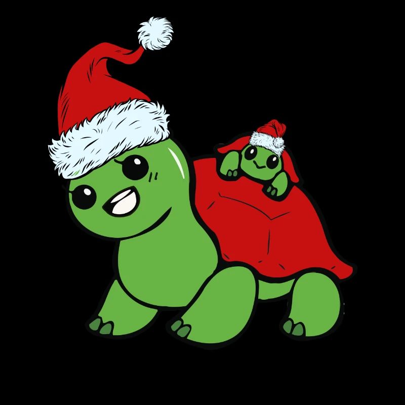 Tortue mignonne douce drôle noël
