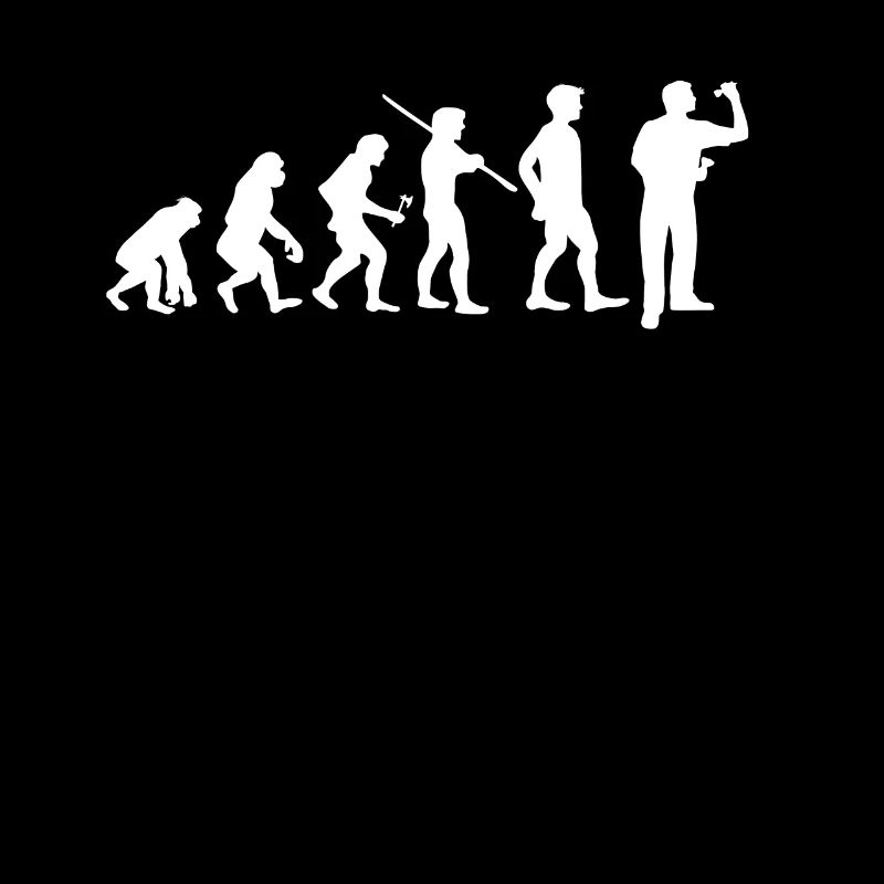 Joueur de fléchettes de l'évolution humaine