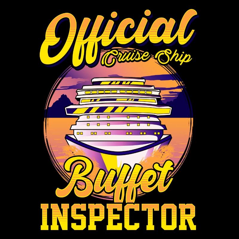 Lustiges offizielles Kreuzfahrtschiff Buffet Inspector Pun