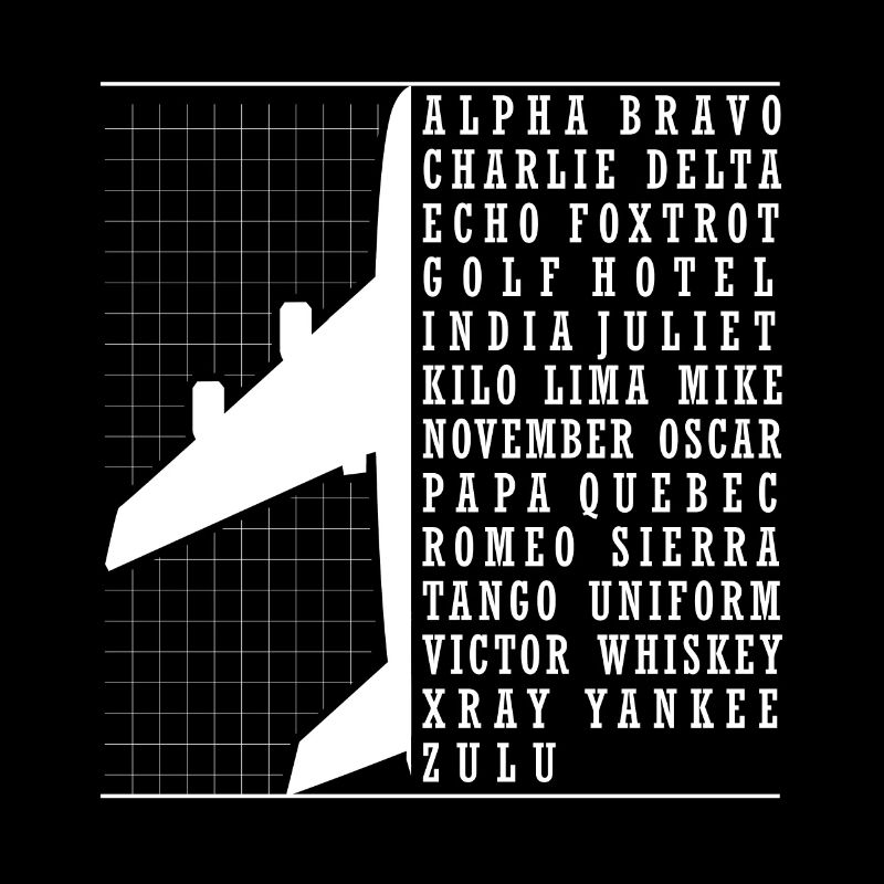 Phonetic Alphabet Airplane Pilot Flying Aviation