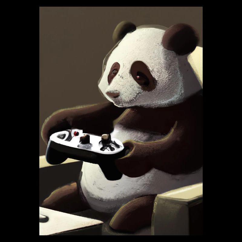 Panda mit Controller