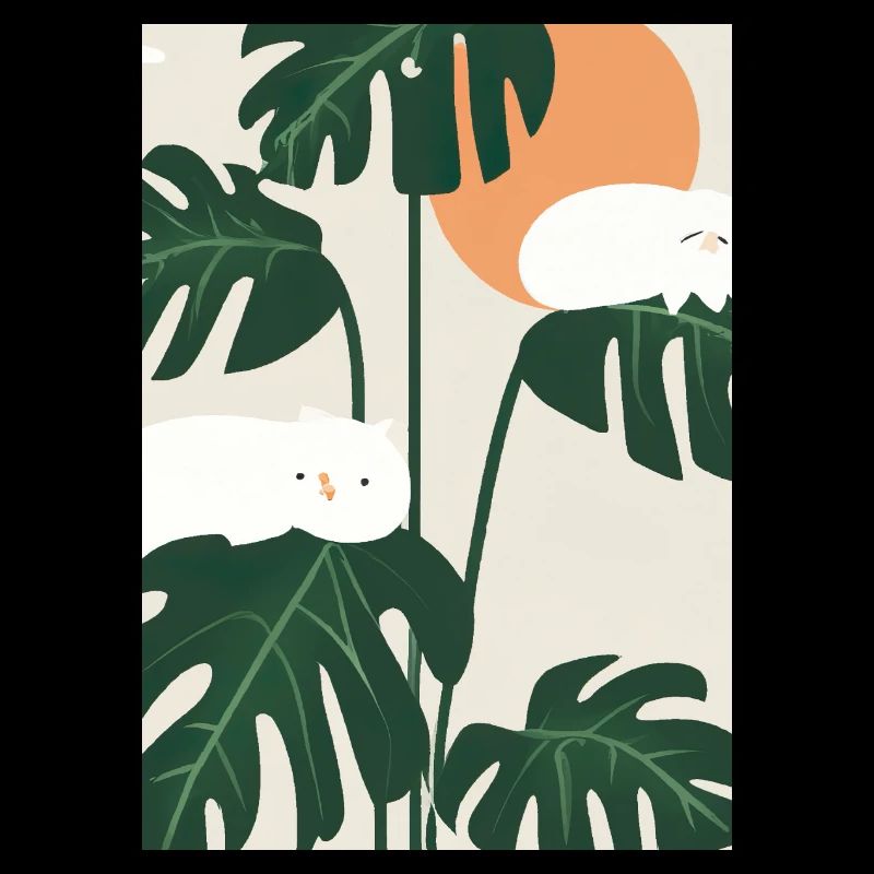 Katzen auf Leafs