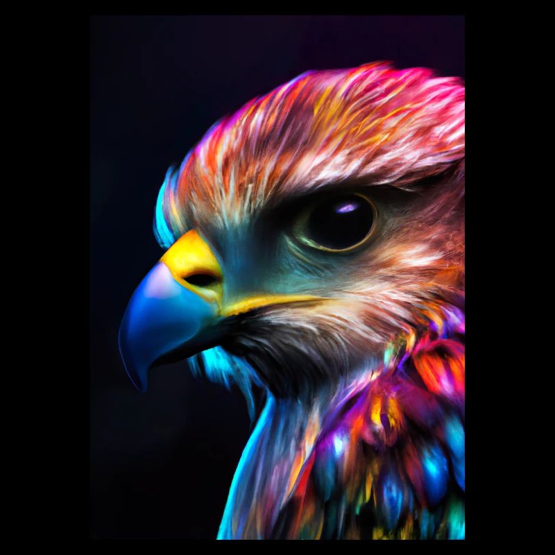 Buntes Vogelgesicht