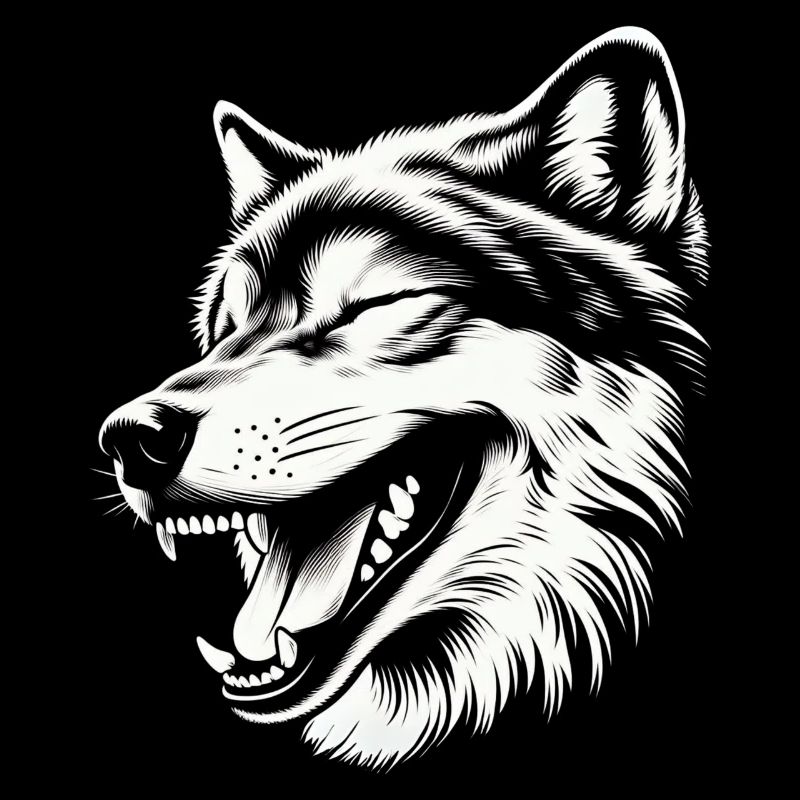 Lachender 🐺 Wolf