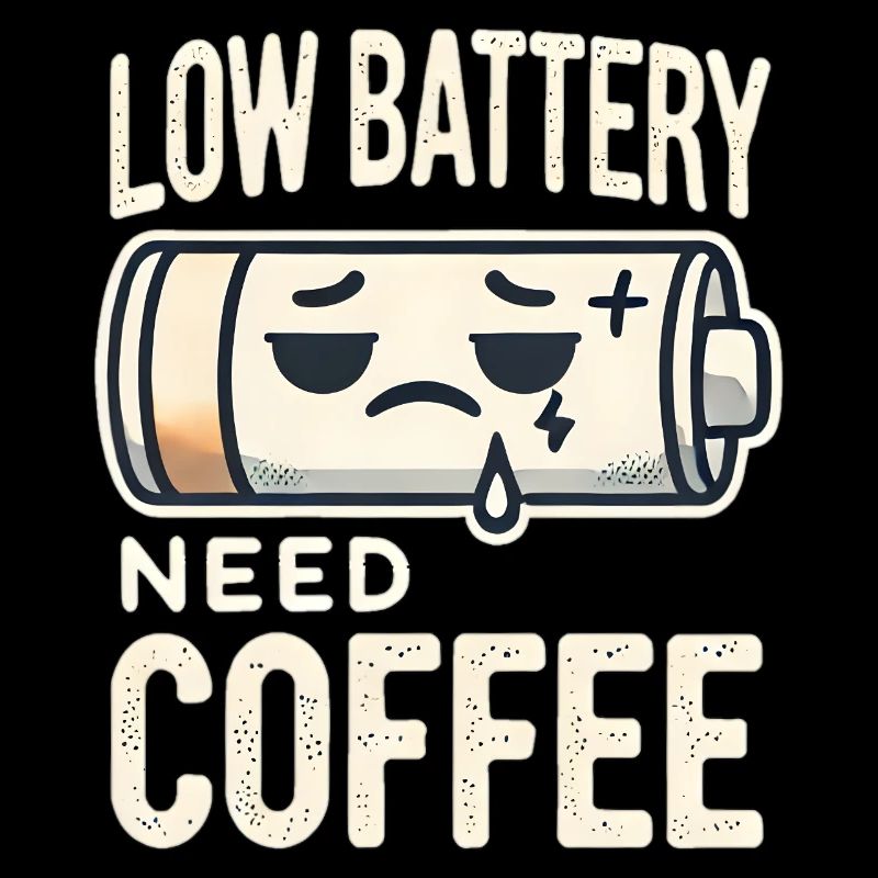 Low Battery, Need Coffee ☕🔋