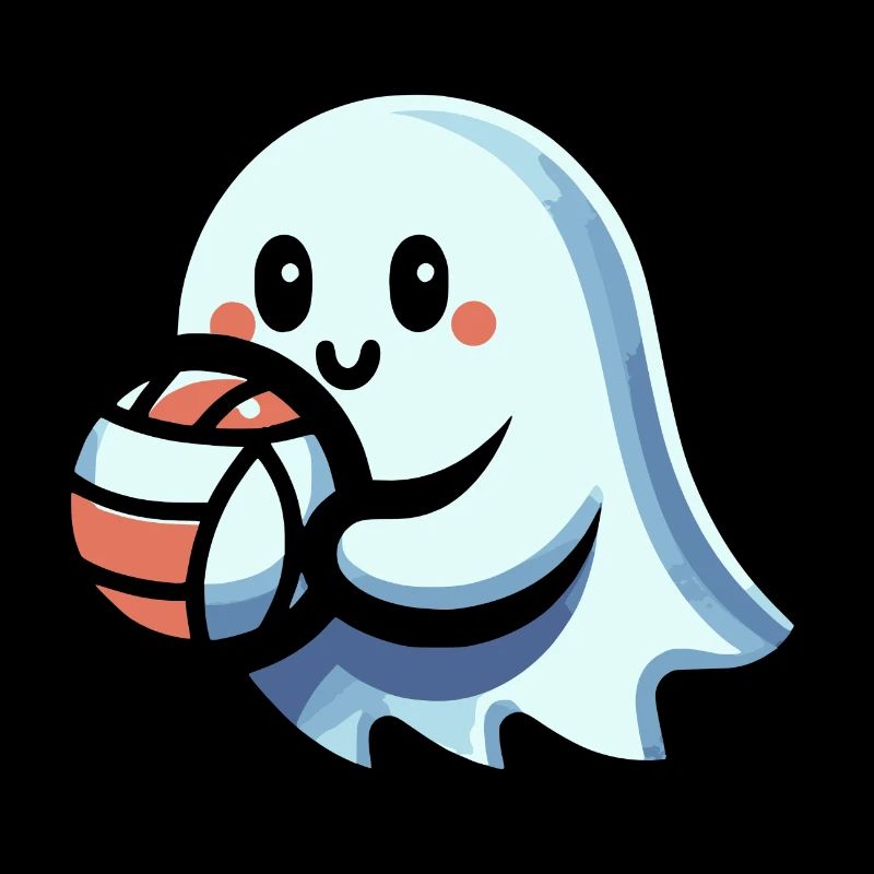 Ghost with volleyball