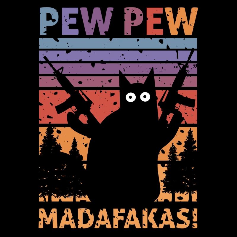Pew Pew Funny Cat