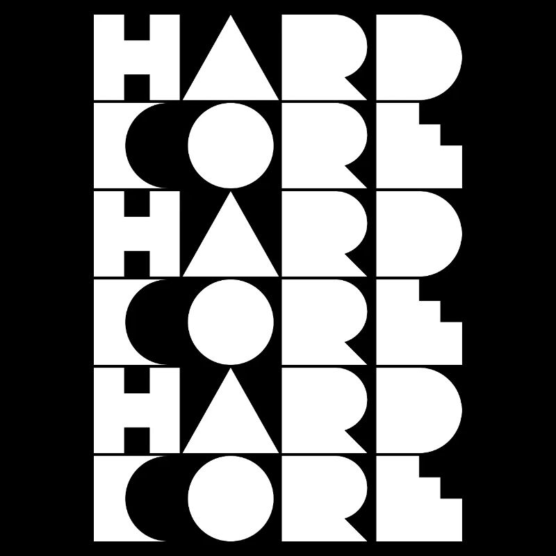 Typographie en grille hardcore
