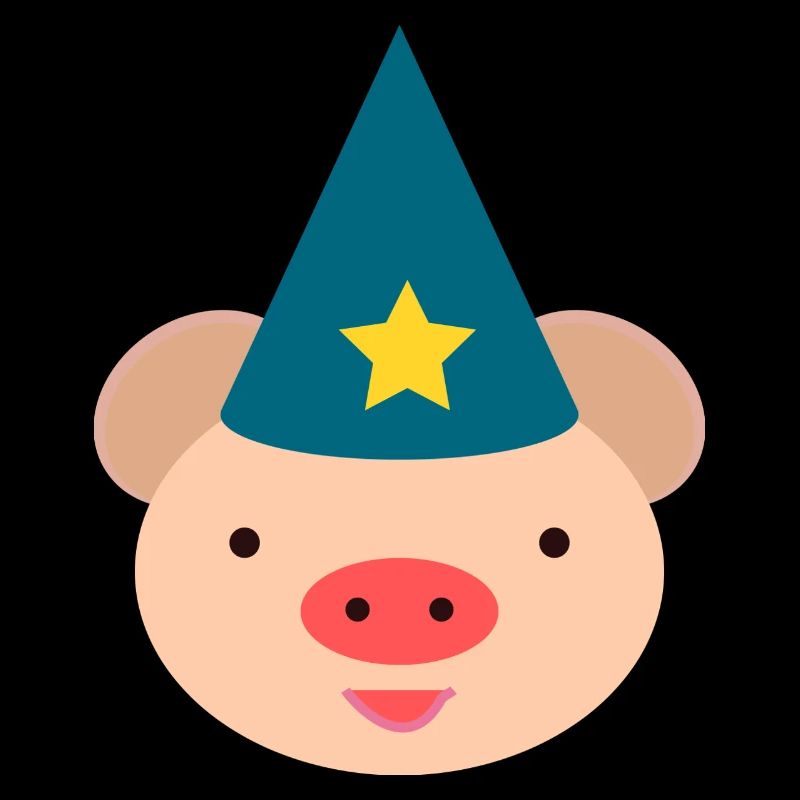 Piggy Magic Hat Cartoon