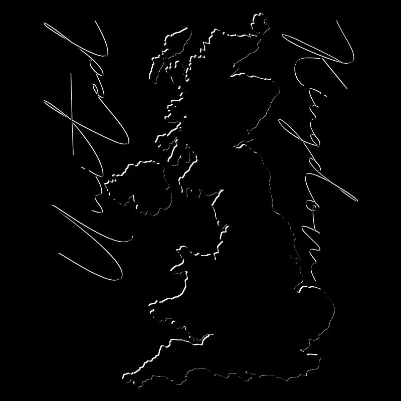 Carte du Royaume-Uni - shadow EN