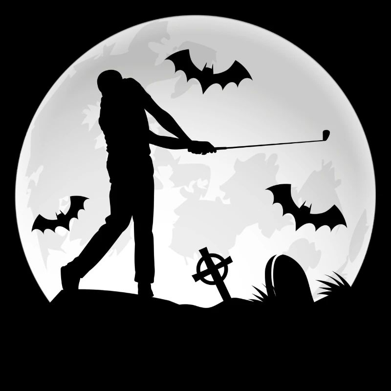 Golfer Golf Course is Halloween Zombieland Golf Ace