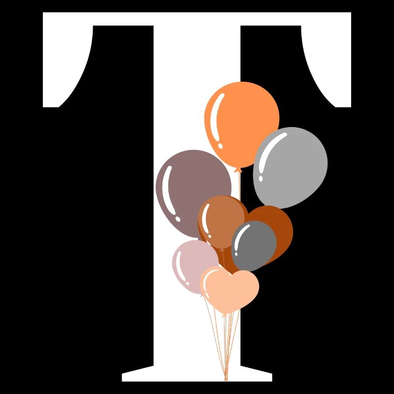 Buchstabe t Geburtstagsballon