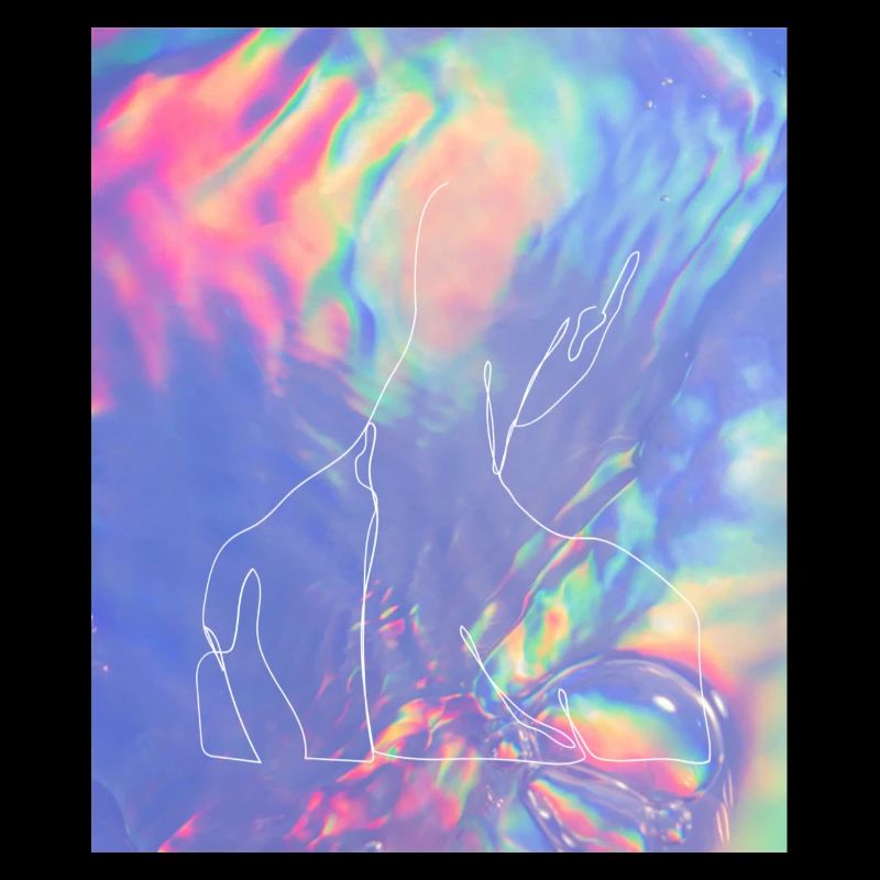 Purple Abstract Holographic Gradient