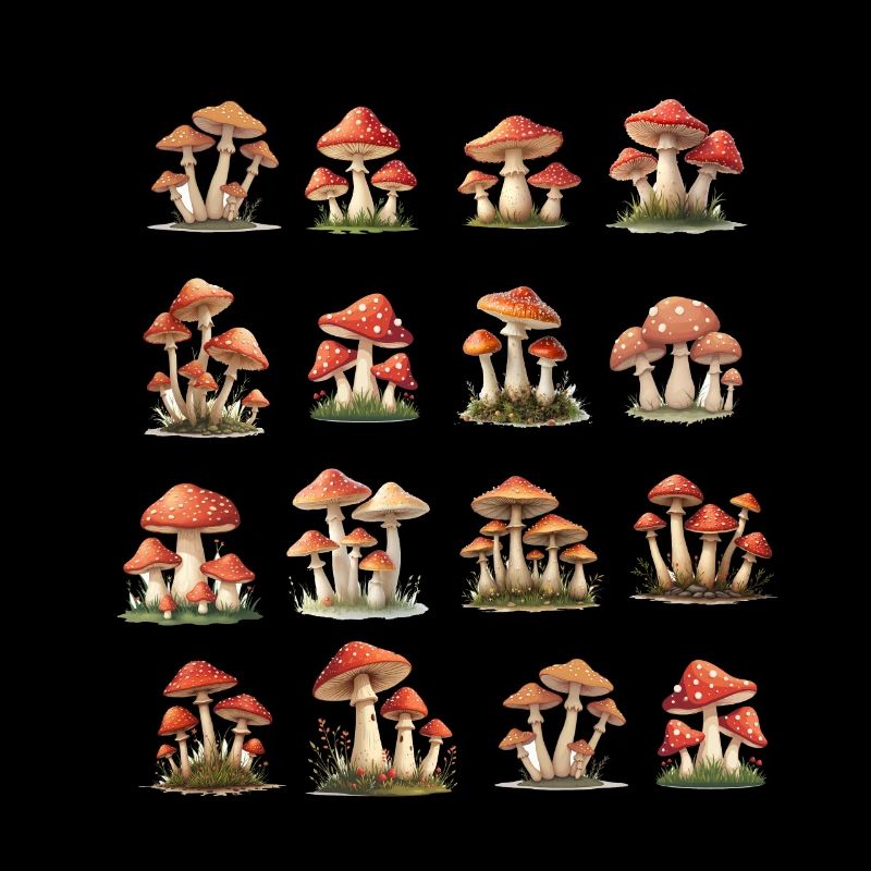 Rote Champignons