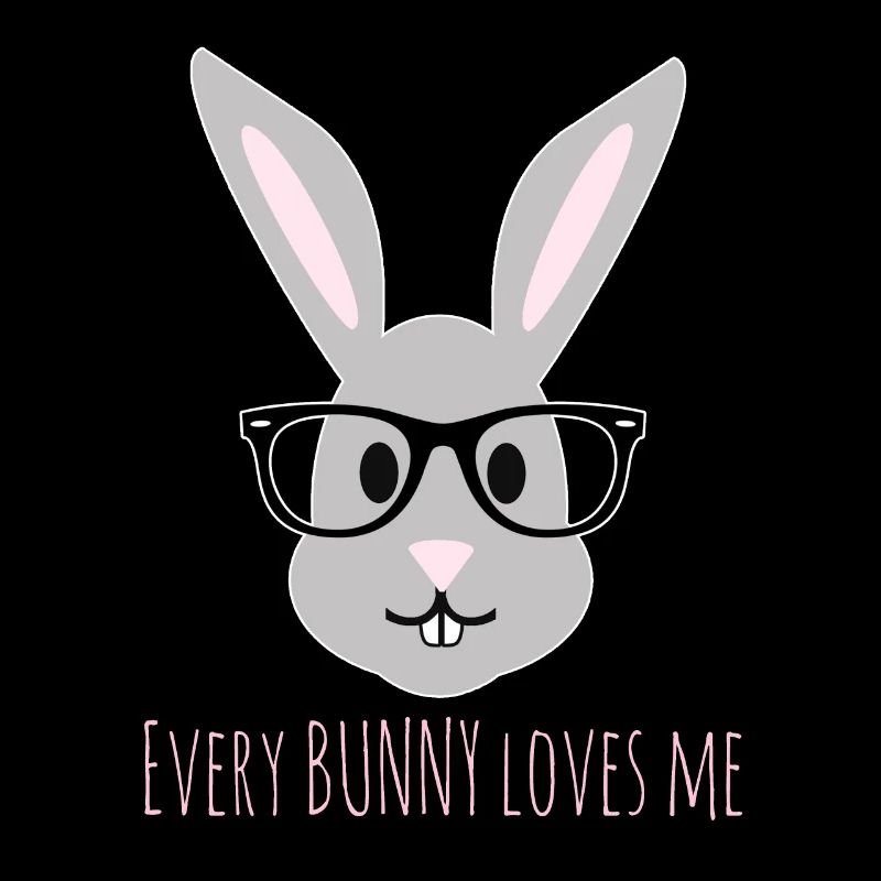 Chaque lapin m'aime garçon hipster de lapin de Pâques