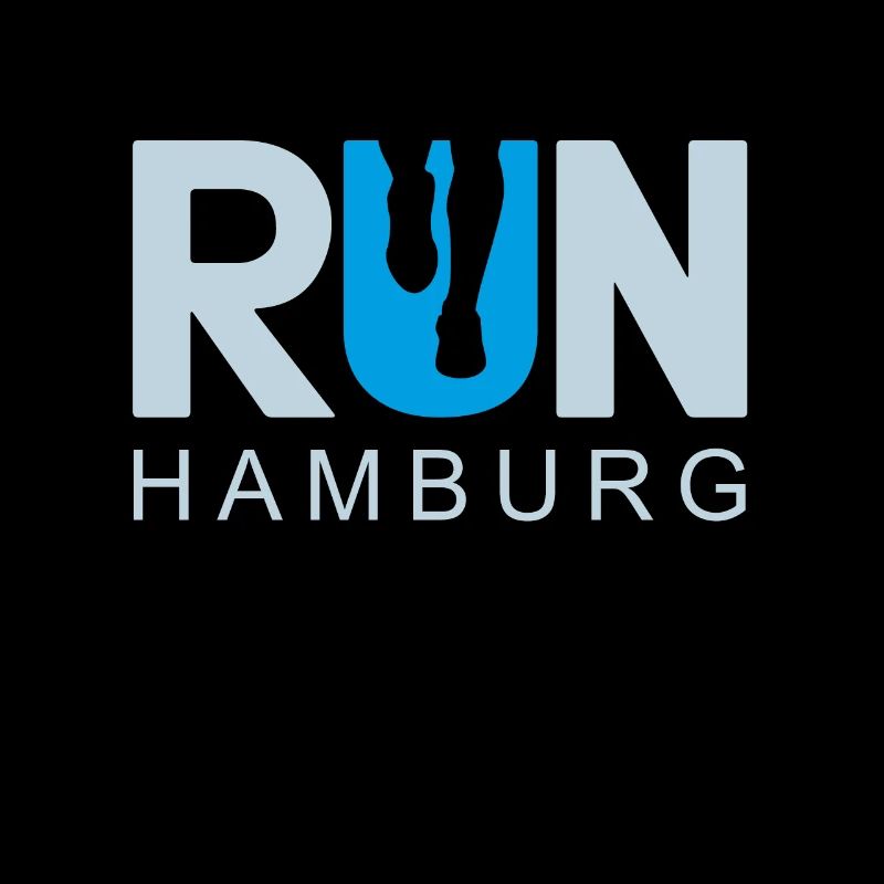 T-shirt de course à pied avec marathon de course à pied de Hambourg