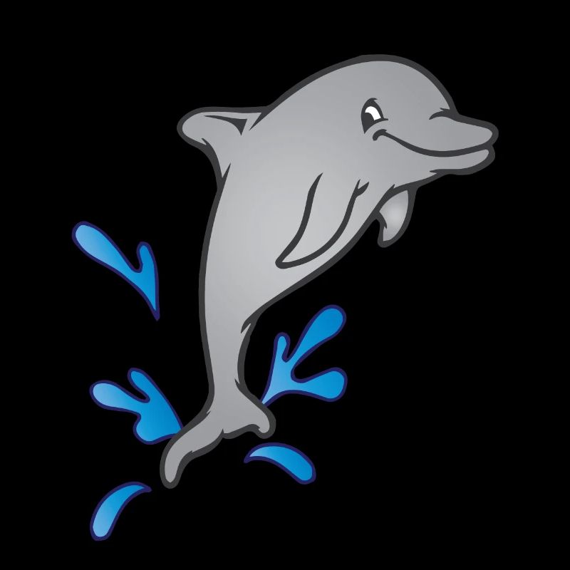 Delfin dolphin springt aus dem Wasser