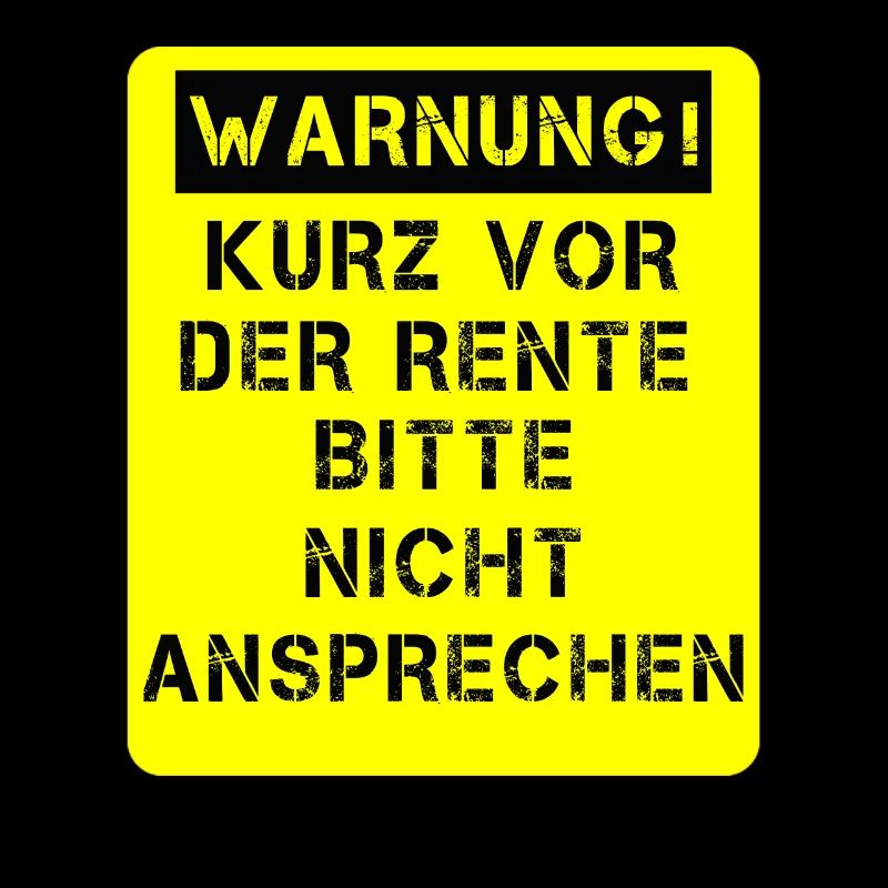 Warnung Rente Ruhestand Pension Rentner Geschenk