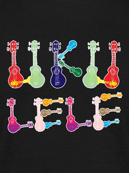 Rainbow ukuleles