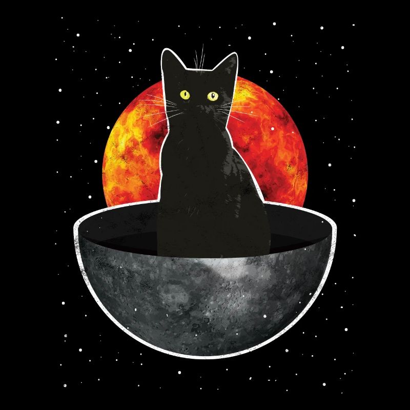 Lune espace pleine lune espace gueule de bois chat