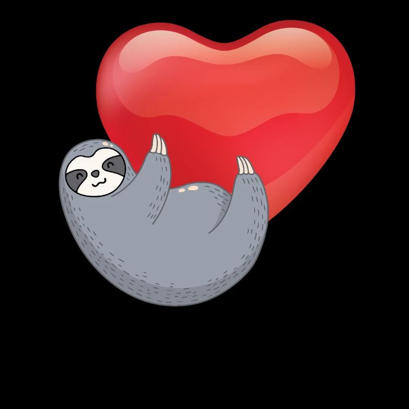 Faultier Herz Valentinstag