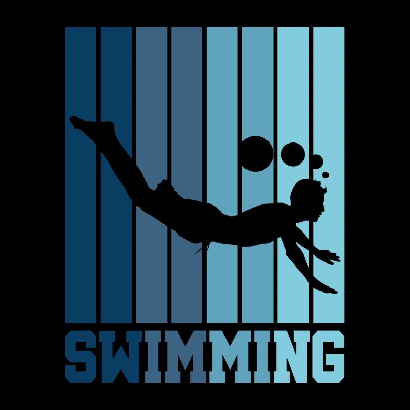Swimming Swimmer Diving Retro Gift