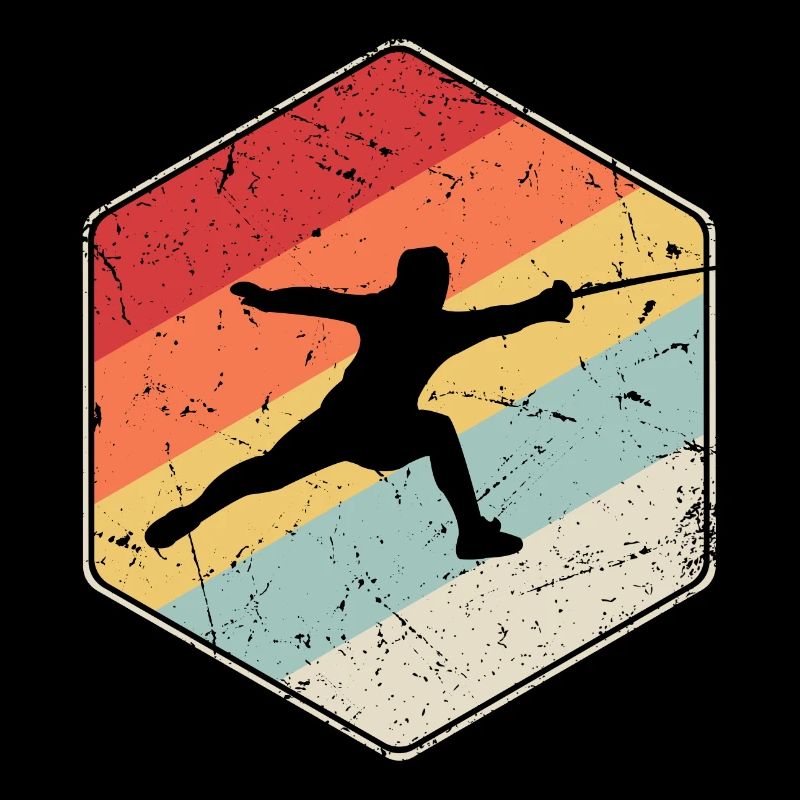 Fechten Fechter Fechtsport Retro