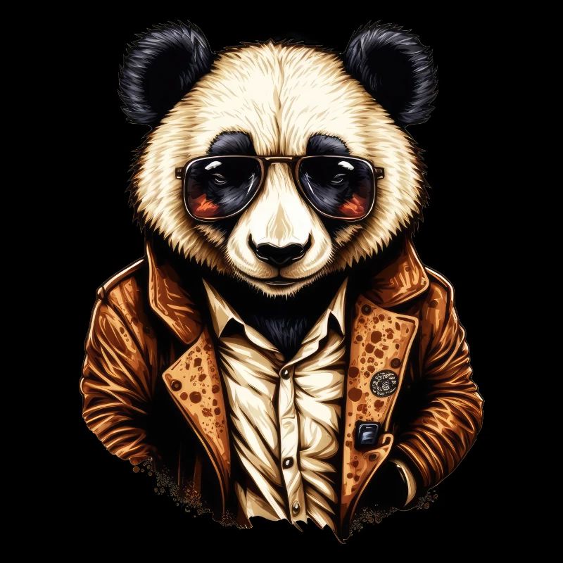 Panda Noble - Panda avec veste - Lunettes de soleil