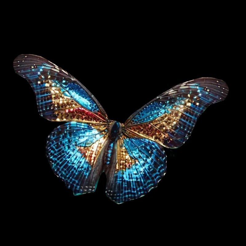 butterfly ,sequins,gold,metallic