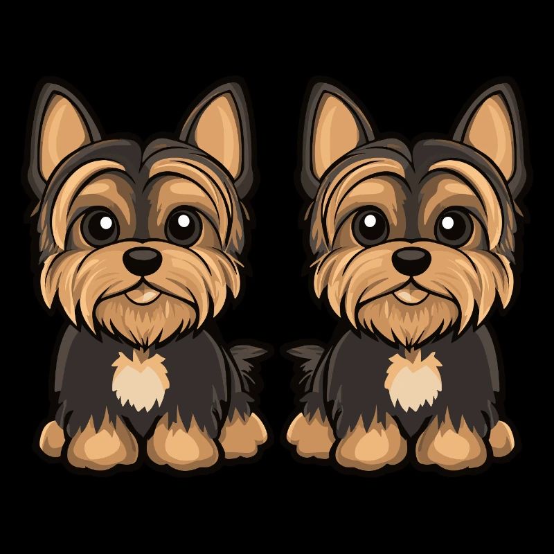 Yorkshire Terrier Hund Comic