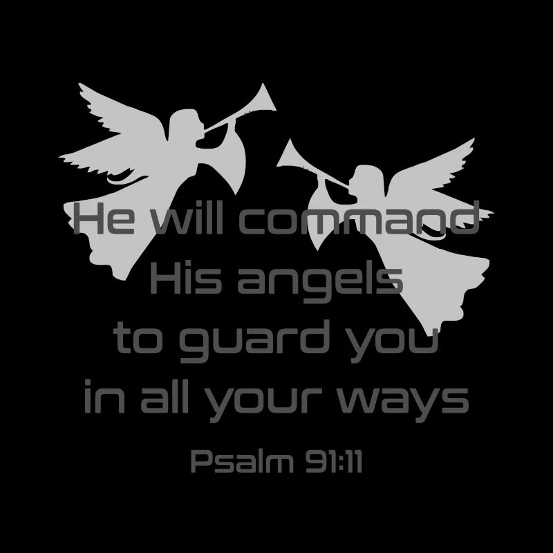 Christliches Design Er wird seinen Engel Psalm befehlen