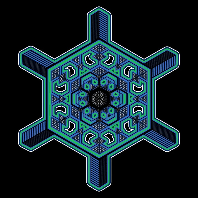 Psychedelic Mandala LSD Pattern Goa Party Acid