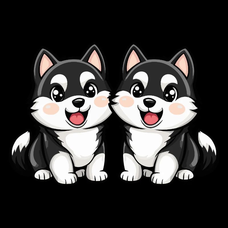 Husky Hund Comic