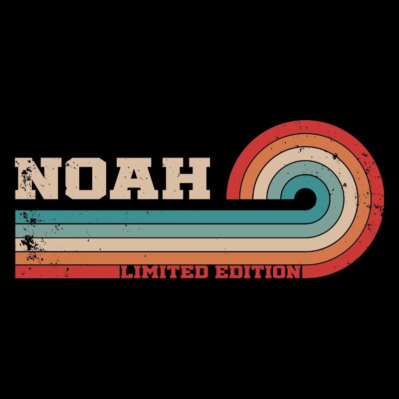Noah Name I Retro First Name Cool