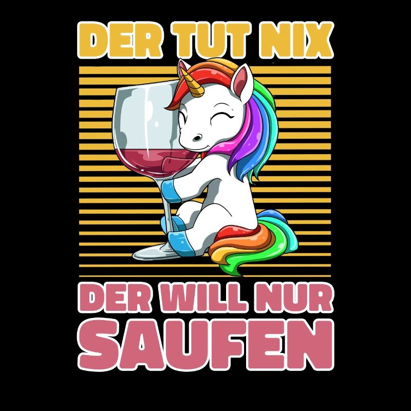 Saufen Bier Trinken Einhorn - Lustiges Saufen