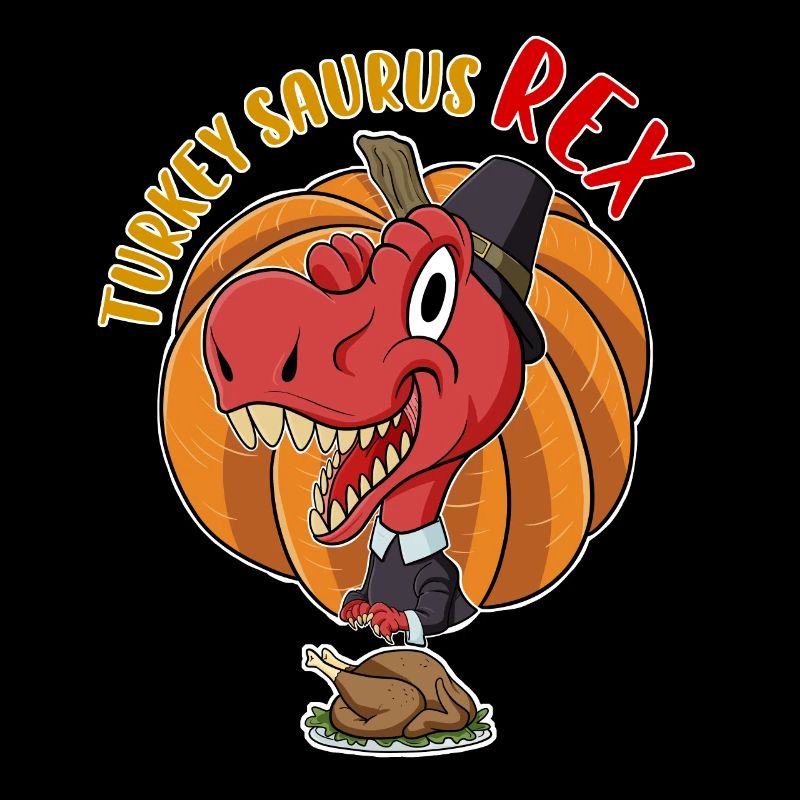 Turkey Saurus Rex I TRex Pilgrim Hat I Dinosaur