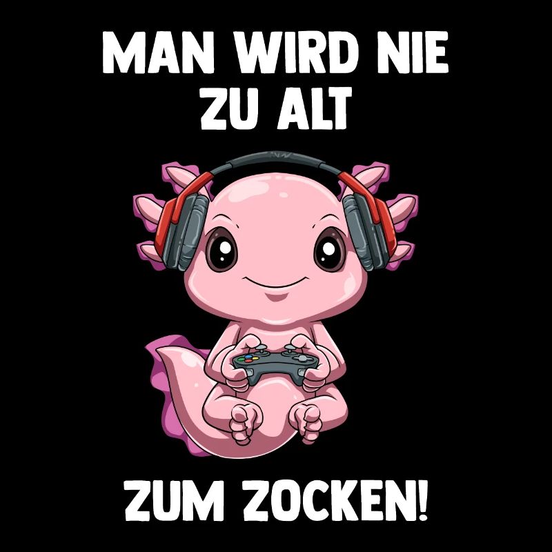 Lustiger Gaming Axolotl - Computer Spiele