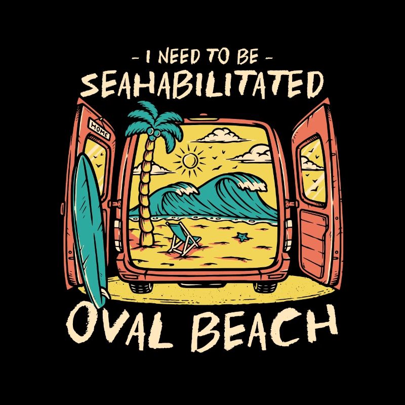 I Need To Be Seahabilitated Oval Beach Summer