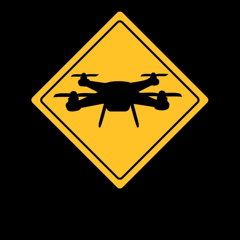 Drone avec panneau d’avertissement Drone flyer
