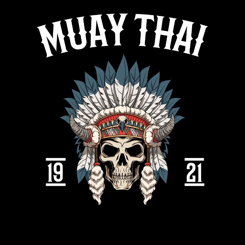 Muay Thai - Skelett-Kriegshaube Thai-Boxen