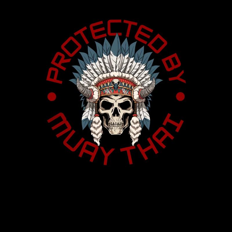 Muay Thai Skelett-Kriegshaube - Geschützt durch