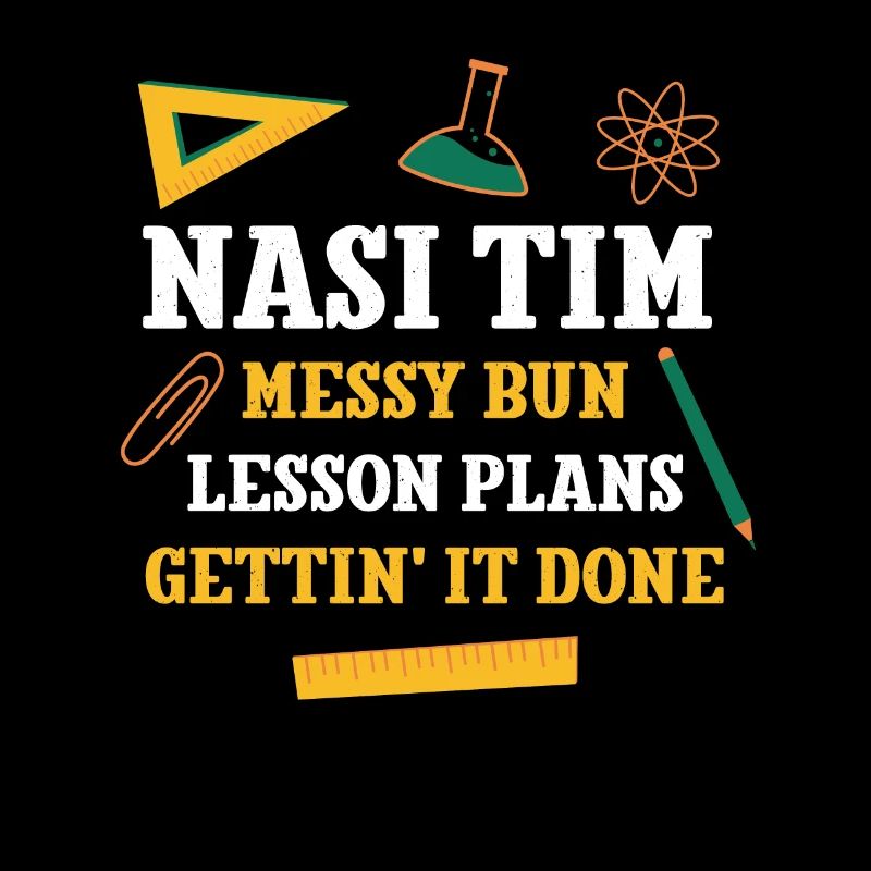 Nasi Tim Messy Bun Plans de leçon Drôle de professeur