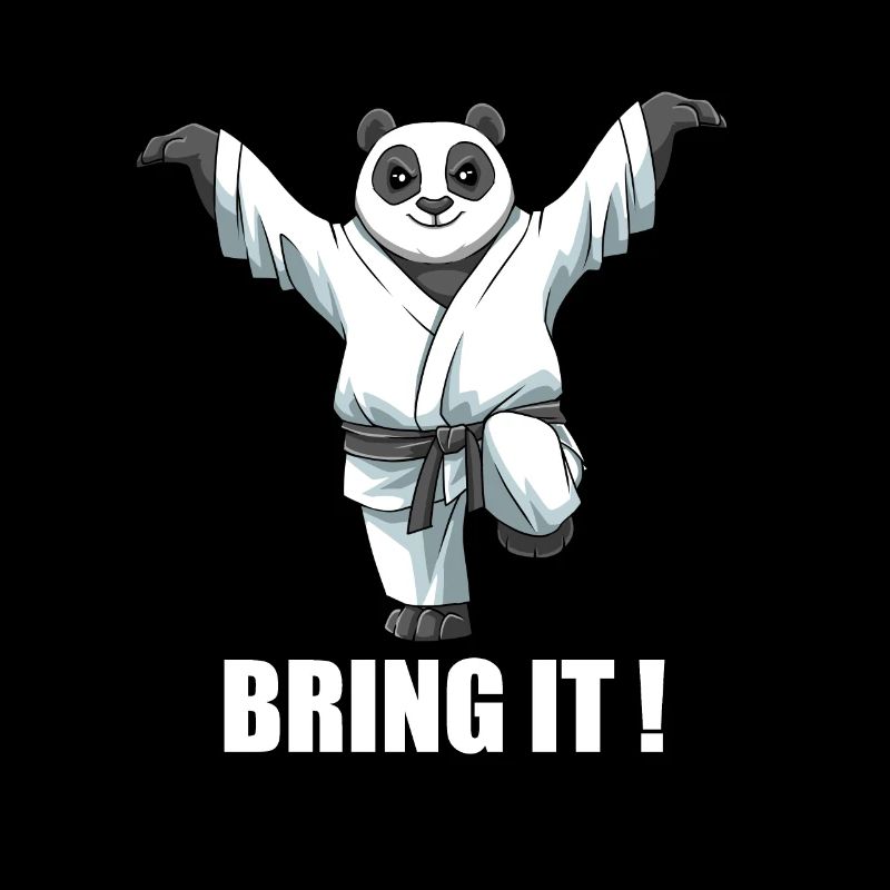 Lustiger Karate-Panda-Kranich-Kick - Karate