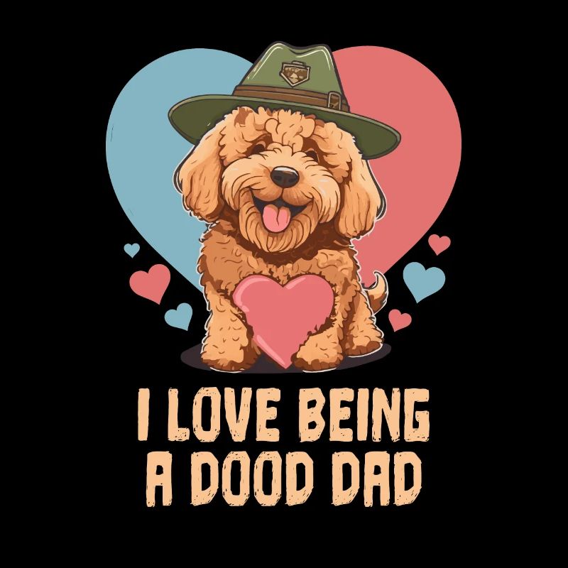 J’aime être un papa Dooddle Goldendoodle papa mignon