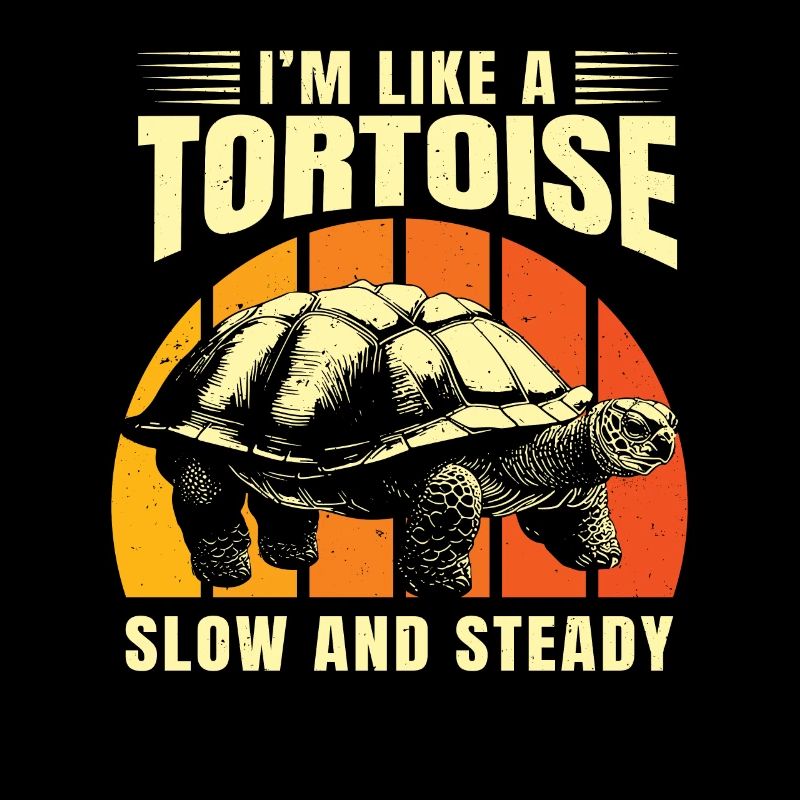 Retro I'm Like A Tortoise Slow And Steady Turtle V