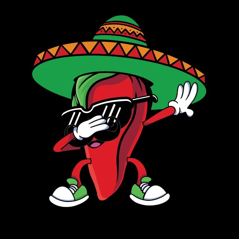 Funny Dabbing Chili Mexican Pepper Cinco De Mayo