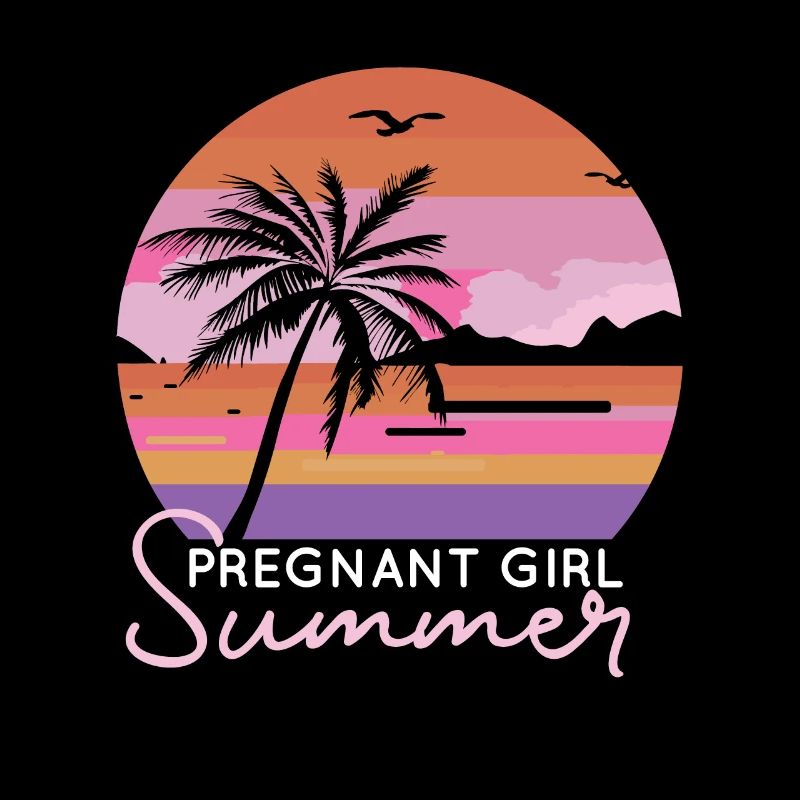 Fille enceinte Annonce de grossesse d’été bébé