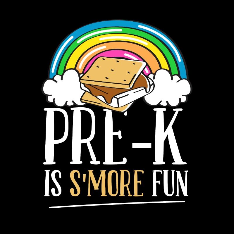 Kids Pre K est Smore Fun Rainbow Marshmallow Campin