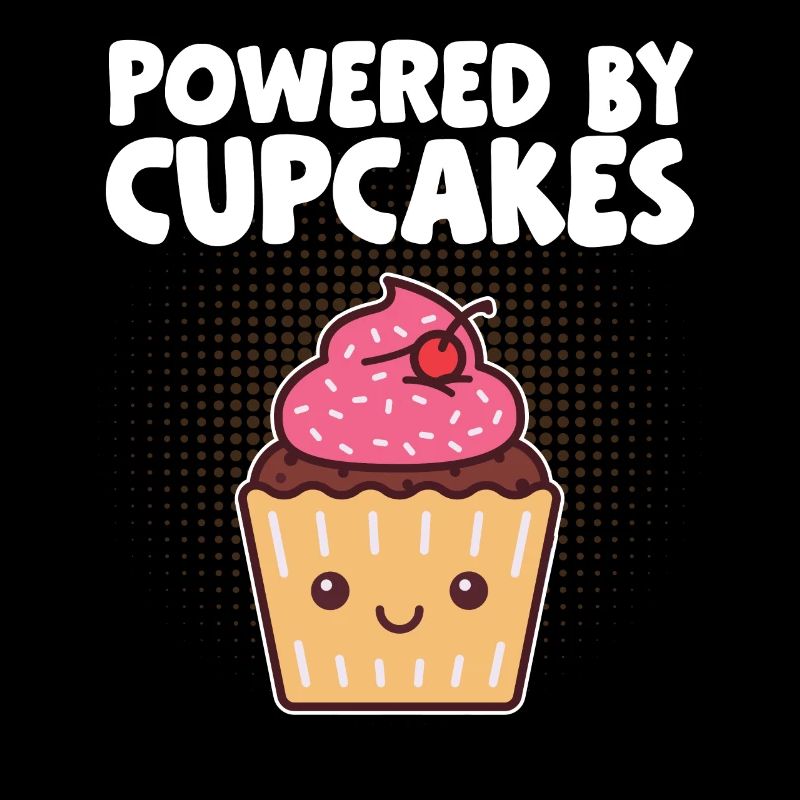 Powered By Cupcakes Funny Baker Pastry Chef Baking